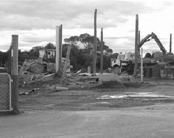 Last remnants of the decontamination plant � some poles and concrete