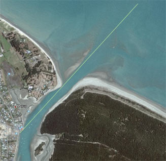 Low tide seen via Google Earth