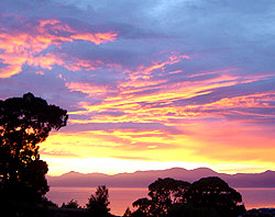 Sunrise across the bay